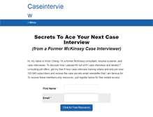 Tablet Screenshot of caseinterview.com